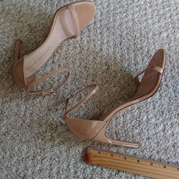 Stuart Weitzman Nudistsong Minimalist Leather Sandals size 36.5 - Picture 8 of 16